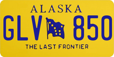 AK license plate GLV850