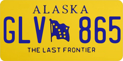 AK license plate GLV865