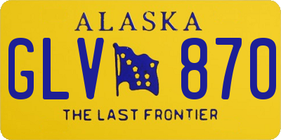 AK license plate GLV870