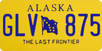 AK license plate GLV875