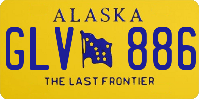 AK license plate GLV886