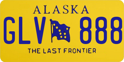AK license plate GLV888
