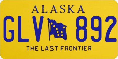 AK license plate GLV892