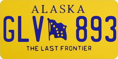 AK license plate GLV893