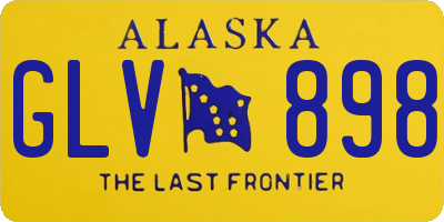 AK license plate GLV898