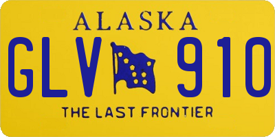 AK license plate GLV910