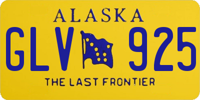 AK license plate GLV925