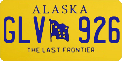 AK license plate GLV926