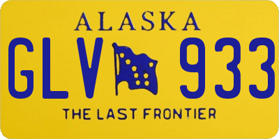 AK license plate GLV933