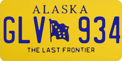 AK license plate GLV934