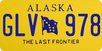 AK license plate GLV978