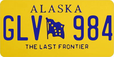 AK license plate GLV984