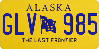 AK license plate GLV985