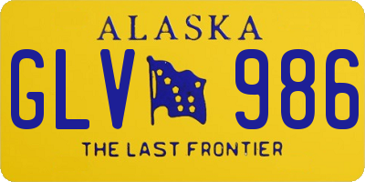 AK license plate GLV986