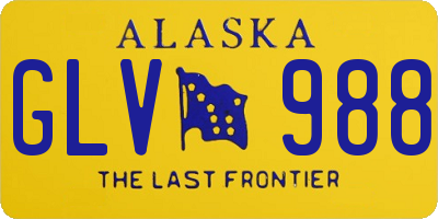 AK license plate GLV988