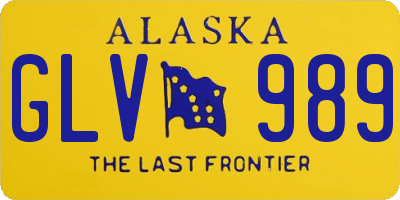 AK license plate GLV989