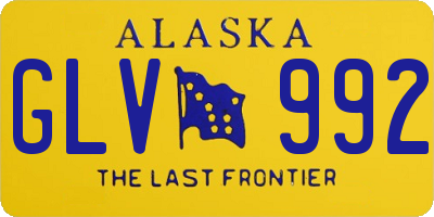 AK license plate GLV992