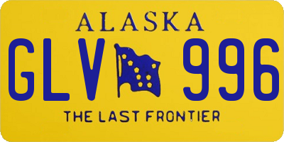 AK license plate GLV996