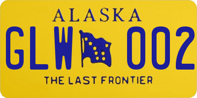 AK license plate GLW002