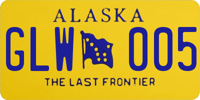 AK license plate GLW005