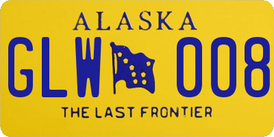 AK license plate GLW008