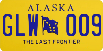 AK license plate GLW009