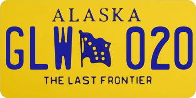AK license plate GLW020