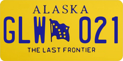 AK license plate GLW021