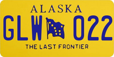 AK license plate GLW022