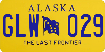 AK license plate GLW029