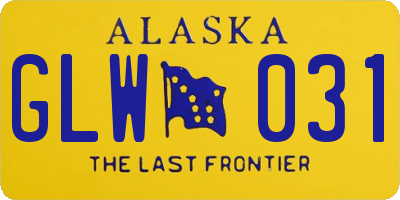 AK license plate GLW031