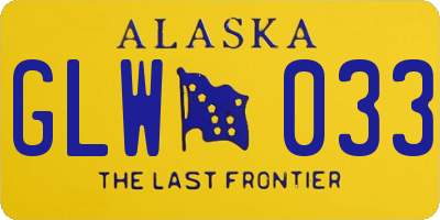 AK license plate GLW033