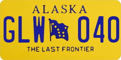 AK license plate GLW040