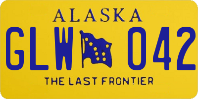 AK license plate GLW042