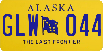 AK license plate GLW044