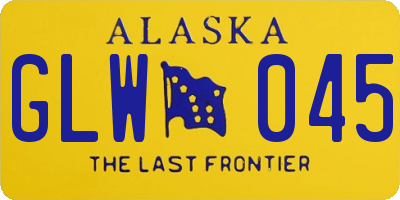 AK license plate GLW045