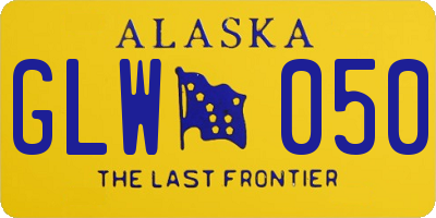 AK license plate GLW050
