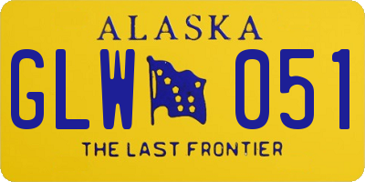 AK license plate GLW051