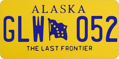 AK license plate GLW052