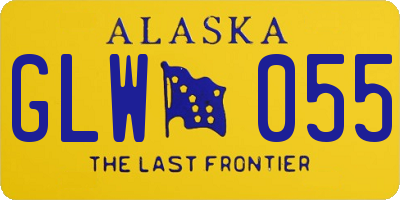 AK license plate GLW055