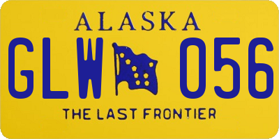 AK license plate GLW056