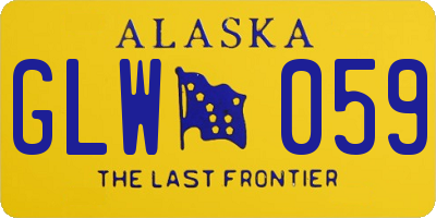 AK license plate GLW059