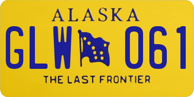 AK license plate GLW061