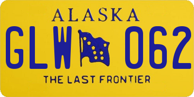 AK license plate GLW062