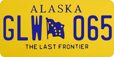 AK license plate GLW065