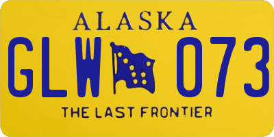AK license plate GLW073