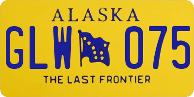 AK license plate GLW075