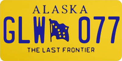 AK license plate GLW077
