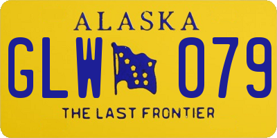 AK license plate GLW079