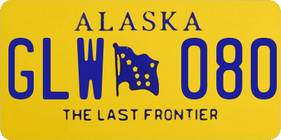 AK license plate GLW080